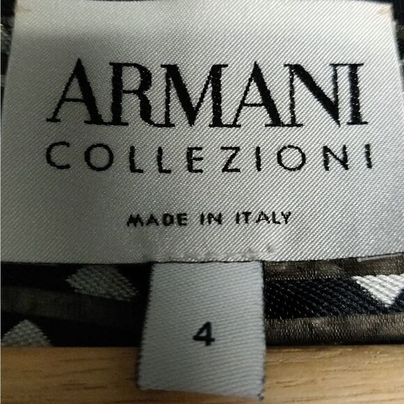 Armani Collezioni multi color stripe open front blazer Shirt Silk Jacket Size 4 - Picture 9 of 10